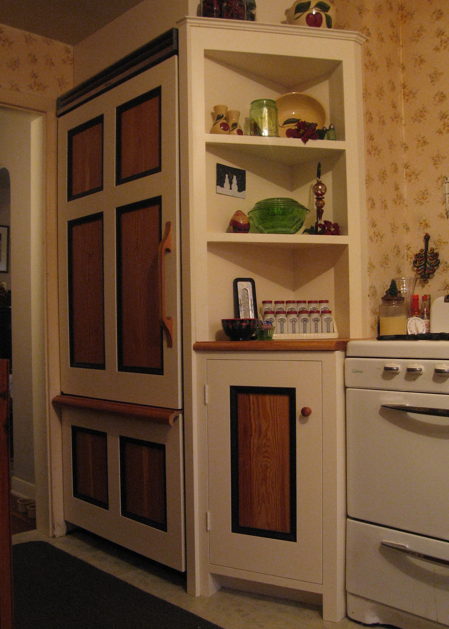 Kitchen Cabinets Hidden Fridge Refrigerator
