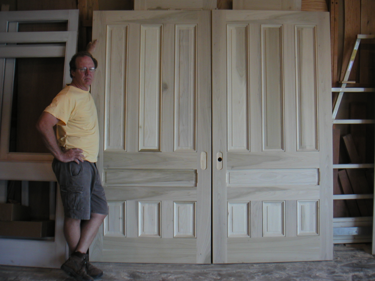 Double Doors Unfinished to Scale Wood